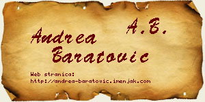 Andrea Baratović vizit kartica